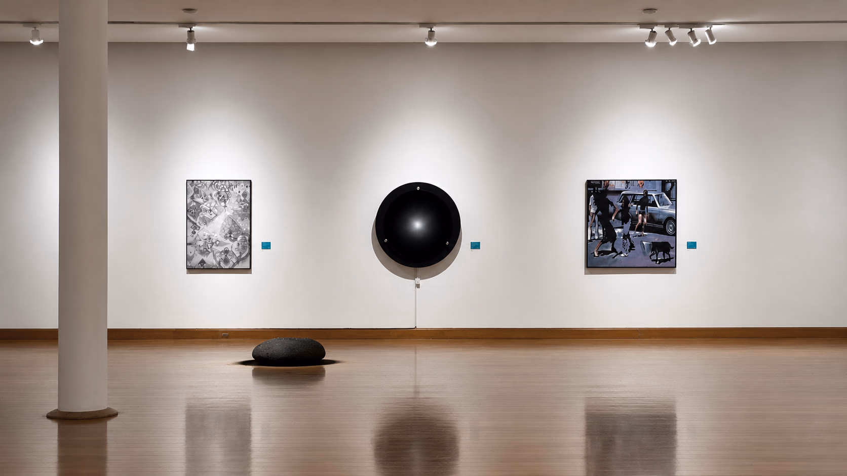 Installation view of Dispositivo Dinámico I by Arturo Fermandois, XVII MAVI UC Young Art Prize, Museo de Artes Visuales, Santiago, 2024 (1)